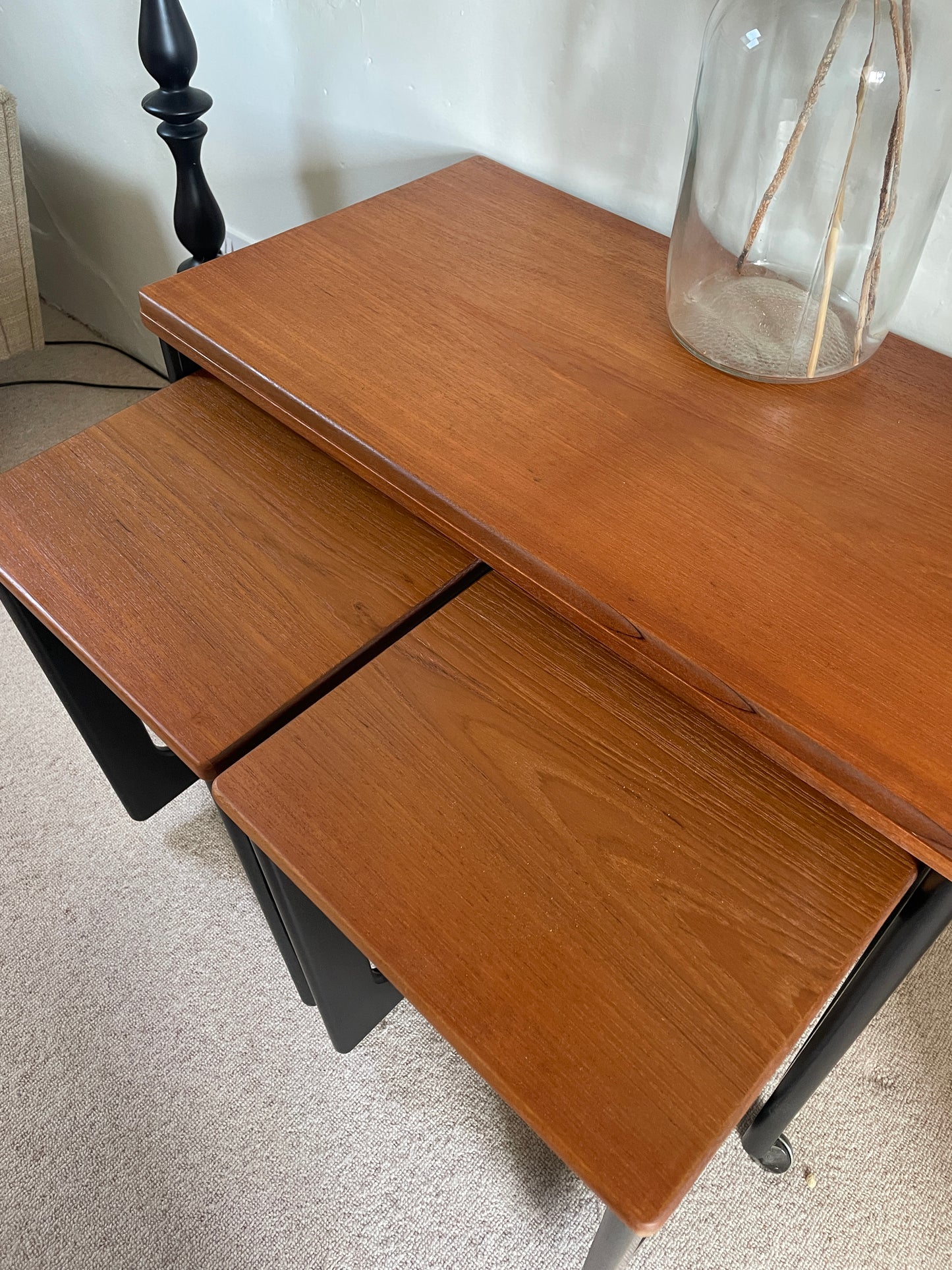 1960s McIntosh Teak Triform Nest of Tables