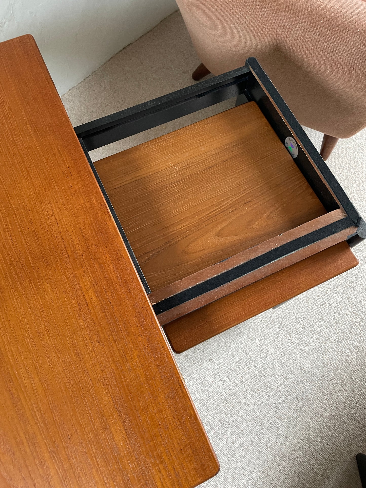 1960s McIntosh Teak Triform Nest of Tables